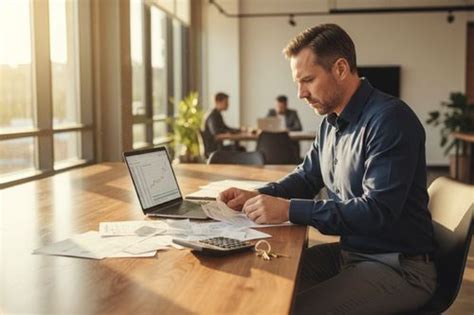 Ilustračná fotografia zobrazujúca človeka, ktorý si prezera finančné dokumenty a kalkulačku.