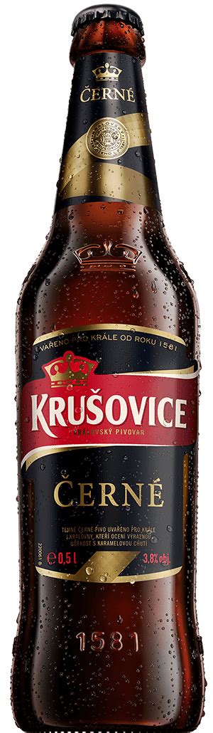 Fľaša piva Krušovice Černé
