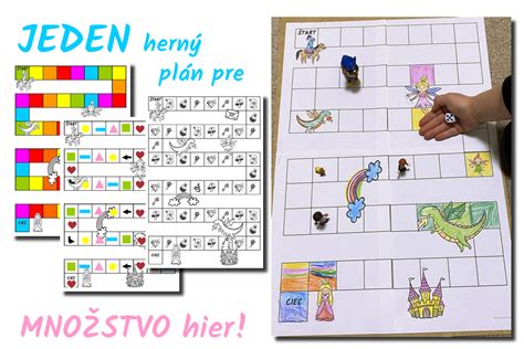 Herný plán s rôznymi lokáciami