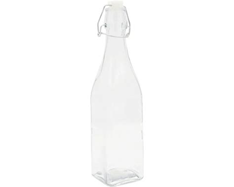 Sklenená fľaša s výklopným uzáverom