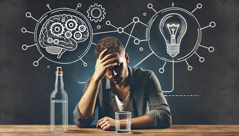Diagram vplyvu alkoholu na mozog