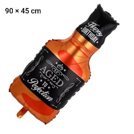 Fľaša piva a balón s héliom