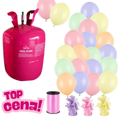 Nádoba s héliom a balónmi