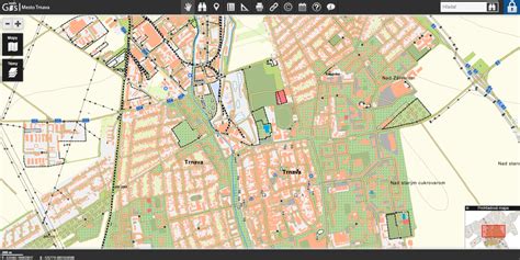 Mapa Trnavy s vyznačenými pivnými podnikmi
