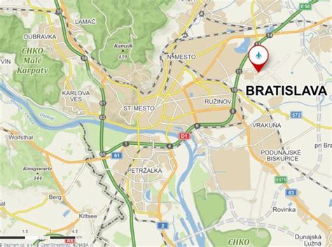 Mapa Bratislavy so vyznačenými zónami so zákazom alkoholu