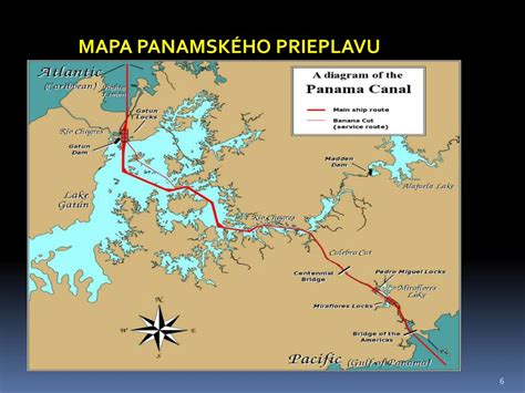 Mapa Panamského prieplavu