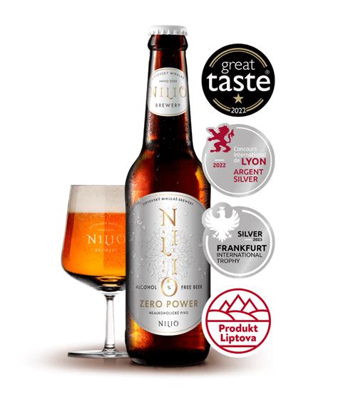 Fľaša bezlepkového nealkoholického piva Nilio Zero Power
