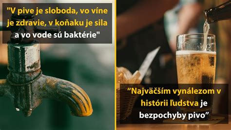 Koláž rôznych citátov o alkohole