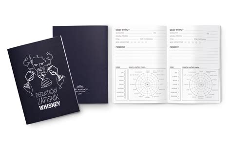 Otvorený degustačný whisky zápisník s vyplnenými poľami