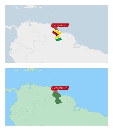 Mapa Guyany s vyznačeným liehovarom Diamond Distillery
