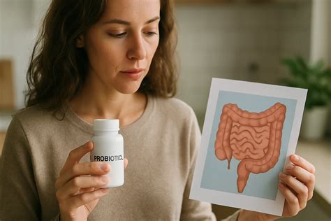 Ilustrácia črevnej mikroflóry s probiotickými baktériami