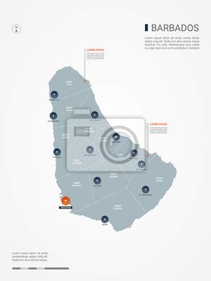Mapa Barbadosu s vyznačeným liehovarom Foursquare