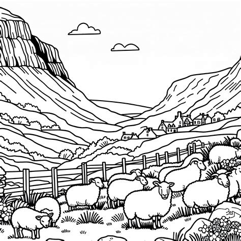 Farmiaca krajina s ovcami