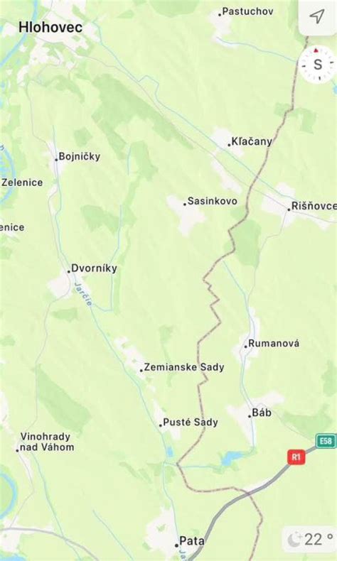 Mapa vinohradníckej oblasti Hlohovca