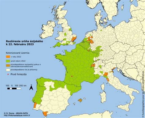Mapa rozšírenia medvedieho cesnaku v Európe