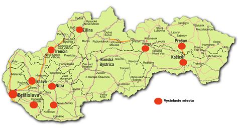 Mapa s vyznačenými obchodmi s akciovou ponukou piva Krušovice (ilustračné)