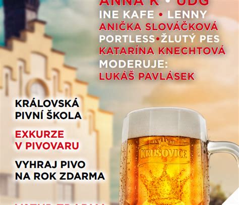 Infografika porovnávajúca rôzne druhy piva Krušovice