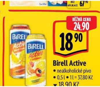 Leták s akciami na Birell nealkoholické pivo