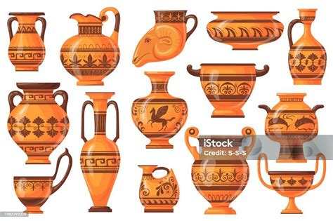 Ilustrácia historických rímskych nádob na víno