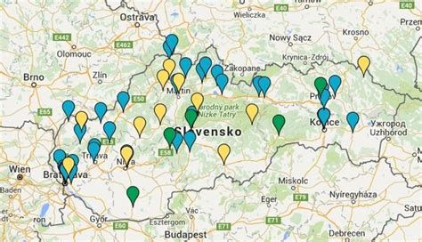 Mapa pivovarov v regióne