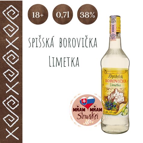 Spišská Borovička Limetka fľaša