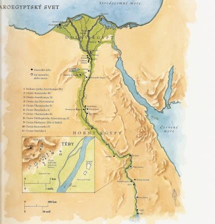 Mapa starovekého Egypta a Mezopotámie