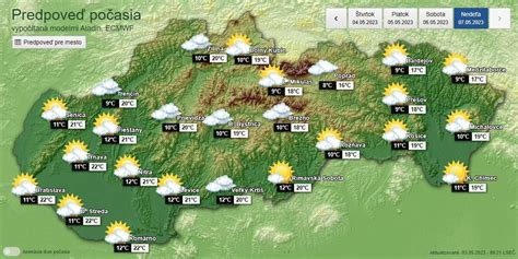 mapa počasia na Slovensku