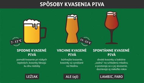 Infografika o rôznych druhoch piva