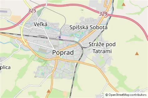 Mapa Popradu a okolitých turistických lokalít