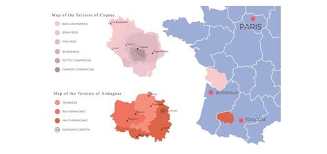 Mapa regiónu Cognac vo Francúzsku