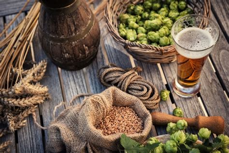 ingrediencie pre výrobu piva a citrónového sirupu