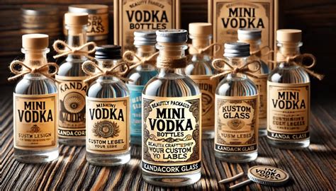 Ilustrácia rôznych fliaš vodky