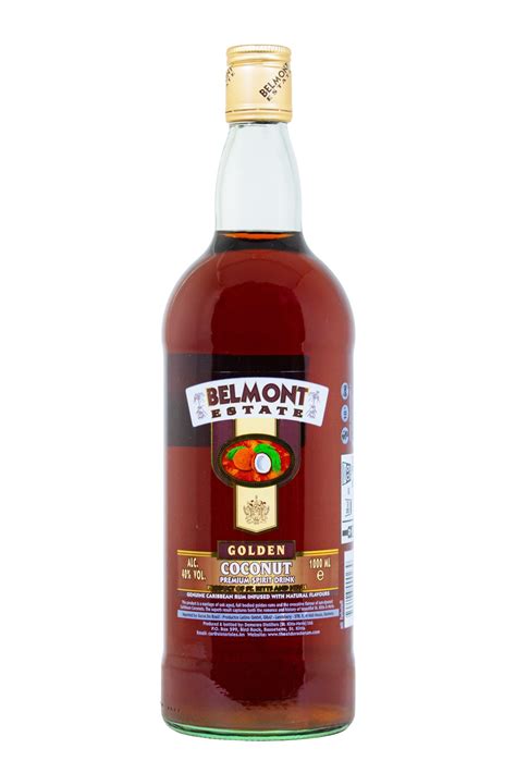 Fľaša Belmont Estate Gold Coconut 40% 1 l