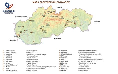 Mapa minipivovarov na Slovensku