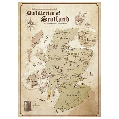 Mapa regiónu Speyside v Škótsku
