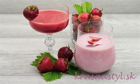 ingrediencie na jahodový koktail