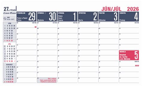 Kalendár s označeným dátumom oberačky