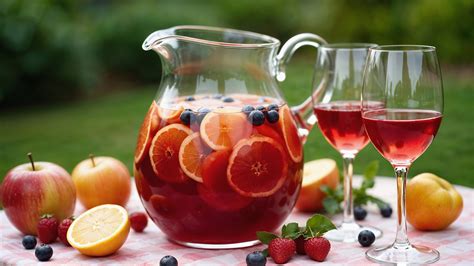 Ovocná Sangria v džbáne