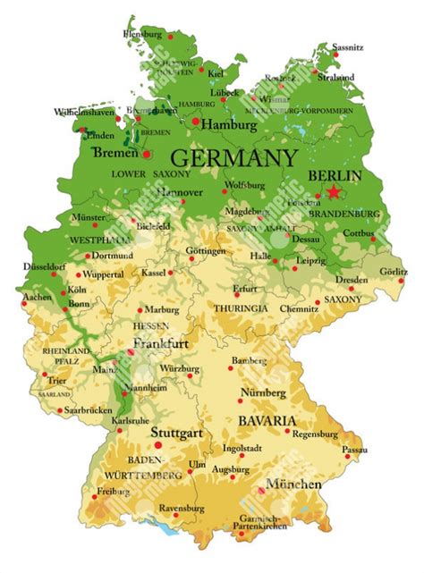 Mapa Nemecka s pivovarníckymi regiónmi