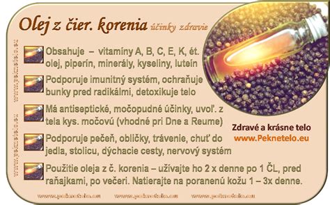 Infografika znázorňujúca účinky čierneho korenia na zdravie
