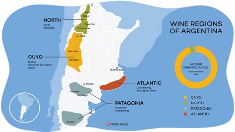 Mapa vinárskych oblastí Argentíny