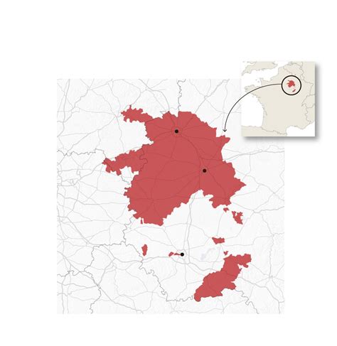 Mapa regiónu Champagne