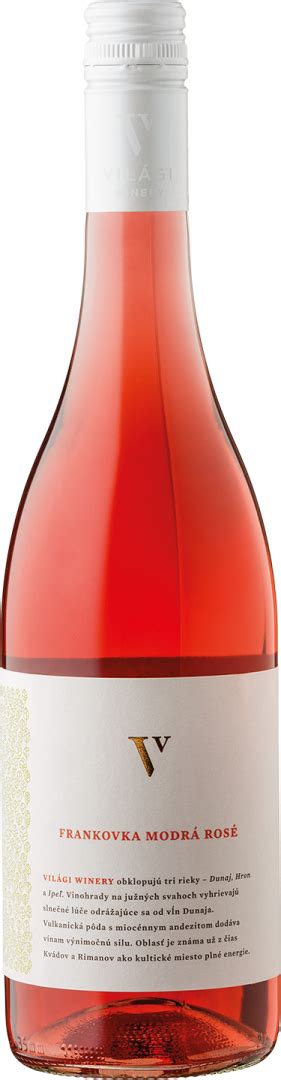 fľaša Frankovka modrá rosé s pohárom