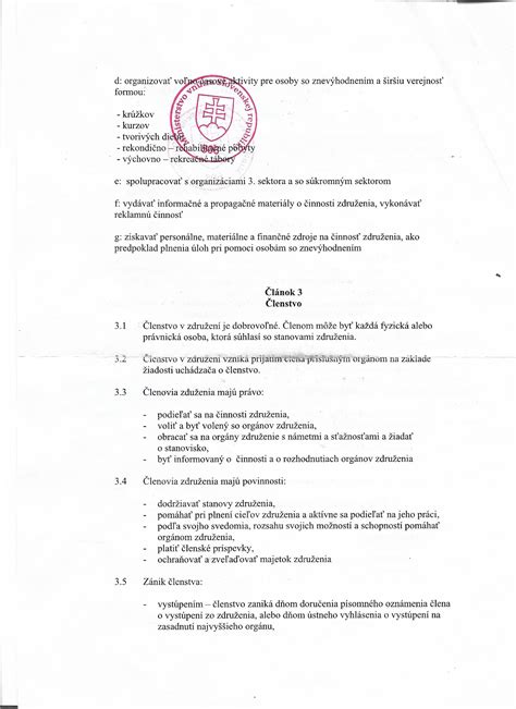 štruktúra občianskeho združenia