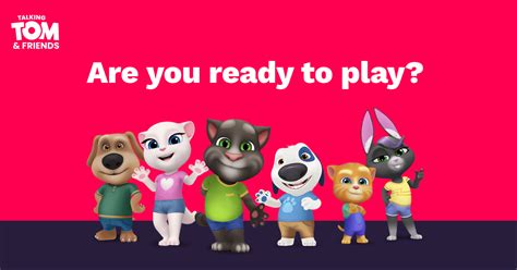 Ilustrácia postáv Talking Tom a priatelia v akcii