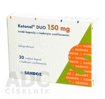 Ilustrácia kapsúl lieku Ketonal DUO