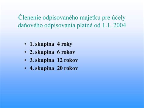 Ilustrácia odpisovania majetku