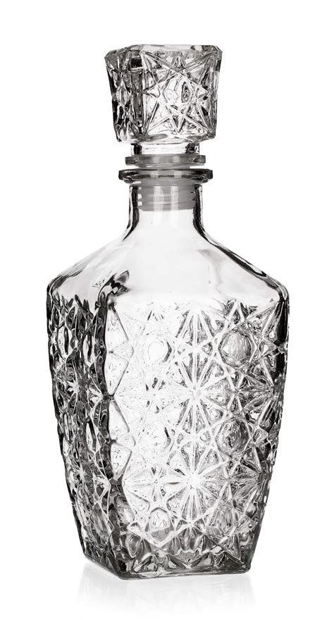 Retro krištáľová fľaštička s ozdobnými detailmi