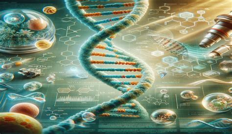 Ilustrácia ľudskej DNA s rozmazaným pozadím