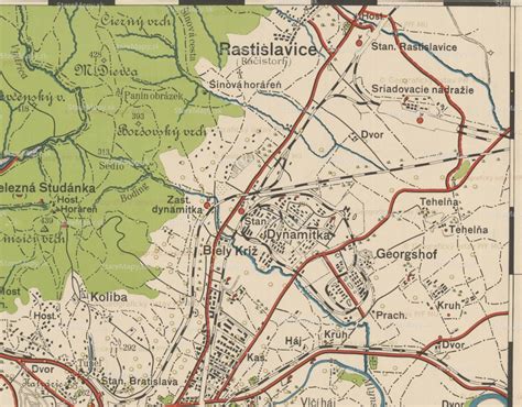 Mapa vinárskych oblastí okolo Bratislavy